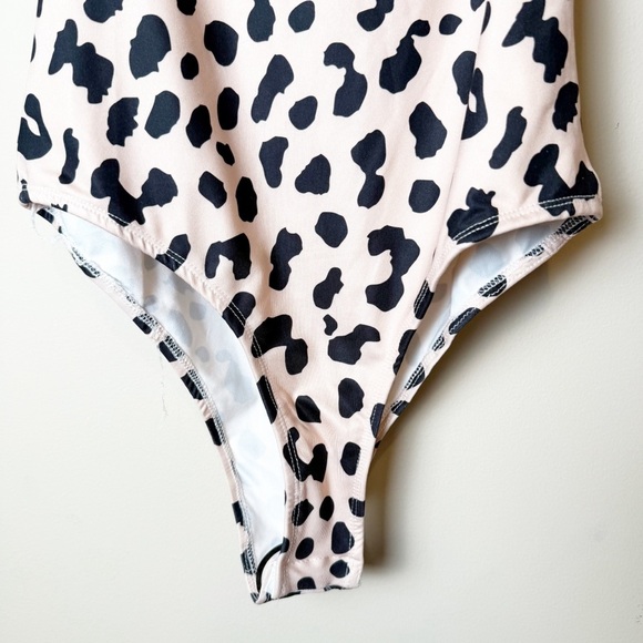 NWT Polly Tamikah Leopard Bodysuit Animal Print Boho Stretchy Tan 4 - Picture 11 of 14